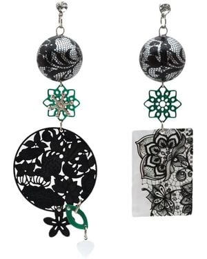 Amir Slama Charm-Appliqué Drop Earrings - White