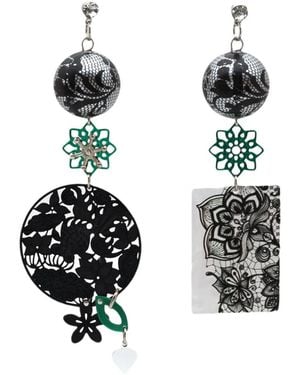 Amir Slama Charm-Appliqué Drop Earrings - White