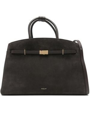 DeMellier London Suede Hudson Tote Bag - Black