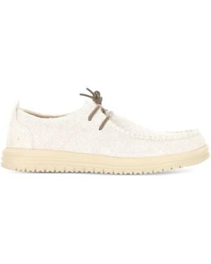 HEYDUDE Leather Loafers - White