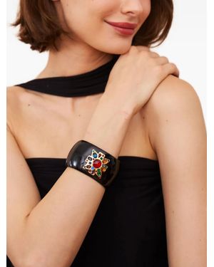 Kenneth Jay Lane Rubinarmband Mit Kreuzmotiv - Schwarz