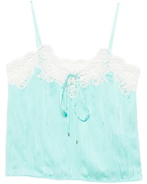 Chloé Haut À Détails En Dentelle - Bleu