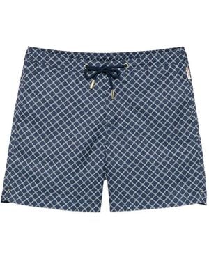 Orlebar Brown Shorts Mit Geometrischem Muster - Blau