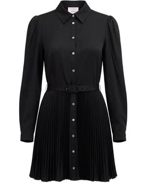 Cinq À Sept Robe Courte Reynolds À Design Plissé - Black