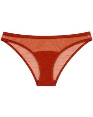 Yasmine Eslami Jeanne Mesh Briefs - Red