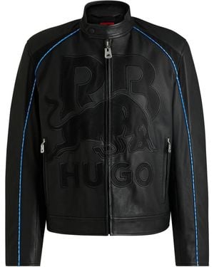HUGO X Rb Logo-Embroidered Jacket - Black