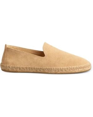 Manebí Flache Espadrilles Aus Wildleder - Natur