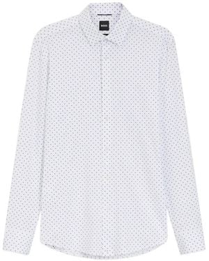 BOSS P-Hank-S-K-261 Patterned Shirt - White