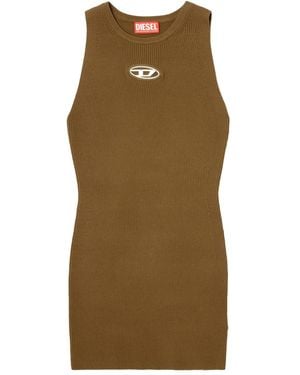 DIESEL 'M-Caddix' Ribbed Knit Sleeveless Dress - Green
