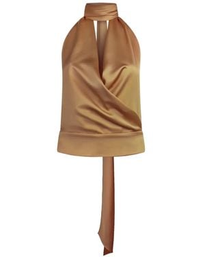 ANDAMANE Draped Top - Natural