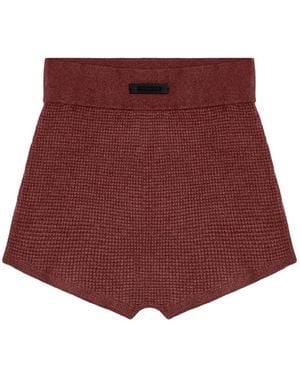 Fear Of God Essentials Waffle-Knit Shorts - Red