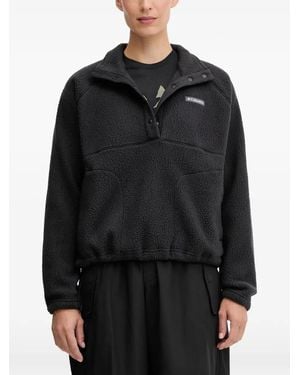 Columbia Jasper Fleece Press-Stud Sweatshirt - Black