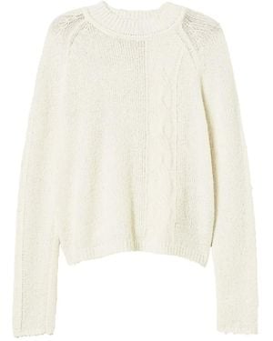 Twinset Turtleneck Cable-Knit Jumper - White