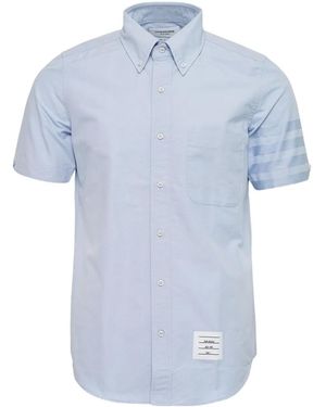 Thom Browne Camicia Oxford con dettaglio a 4 righe - Blu
