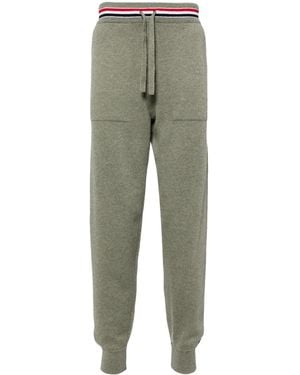 Thom Browne Rwb-Stripe Track Trousers - Green
