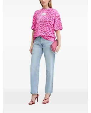 Just Cavalli Animal Print T-Shirt - Pink
