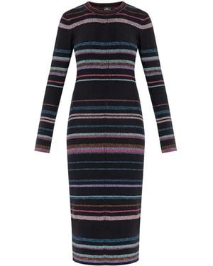 Paul Smith Midnight Swirl Wool Dress - Black