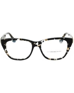 Victoria Beckham Tortoiseshell-Effect Cat-Eye Frame Glasses - Black