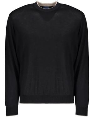 Paul & Shark Crew-Neck Long-Sleeve Jumper - Black
