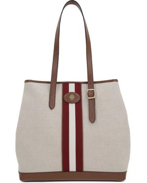 Bally Logo-Patch Tote Bag - White