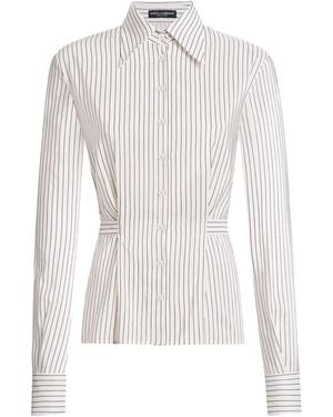 Dolce & Gabbana Striped Shirt - White