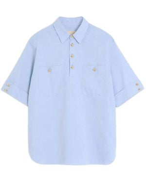Valentino Garavani Oxford Cotton Polo Shirt - Blue
