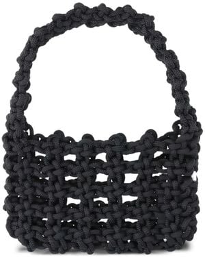Kara Knotted Shoulder Bag - Black