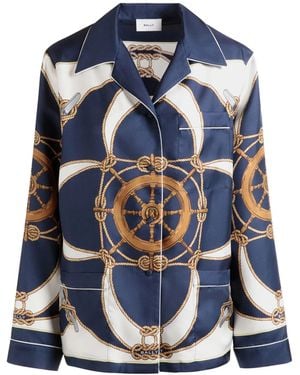 Bally Camicia Con Stampa - Blu
