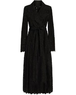 Dolce & Gabbana Lace Belted Coat - Black