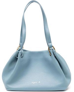 agnès b. Logo-Print Tote Bag - Blue