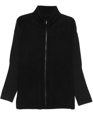 Homme Plissé Issey Miyake Chaqueta con cremallera - Negro