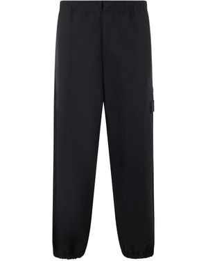 Stone Island Pantalones De Chándal 3100024 S.I Ghost De Lana Y Nylon - Azul
