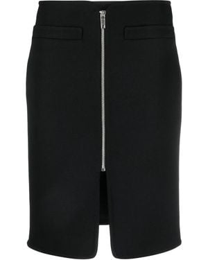 Courreges Swallow Zip-Fastening Skirt - Black