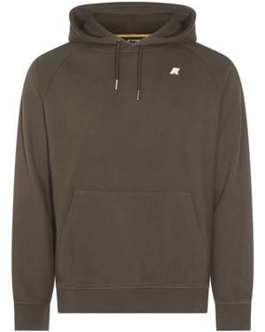 K-Way Logo-Patch Long-Sleeve Hoodie - Green