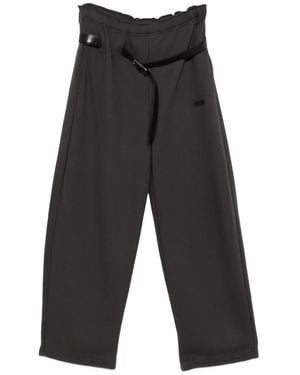Magliano Provincia Elasticated-Waistband Belt Track Trousers - White