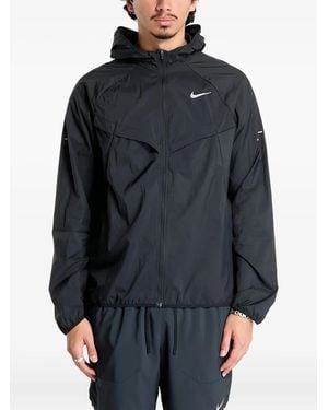 Nike Stride Repel Uv Hooded Performance Jacket - Gray