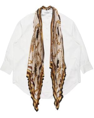 Acne Studios Scarf Mini Shirt Dress - Natural