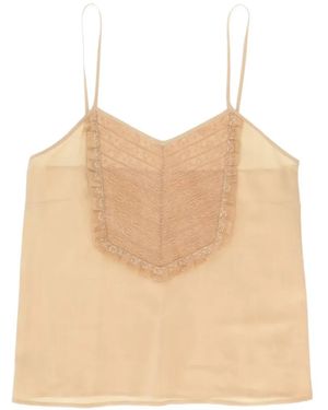 Fortela Bethany Silk Top - Natural