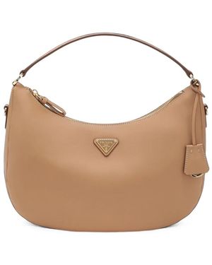 Prada Shopper Mit Logo-Schild - Weiß