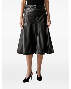 Silvian Heach Belted Paneled Midi Skirt - Black
