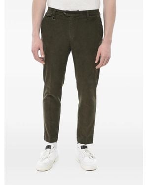 Paolo Pecora Corduroy Pleated Trousers - Green