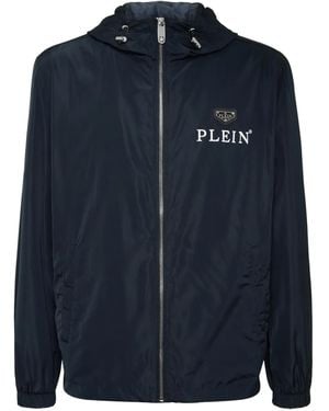 Philipp Plein フーデッド ジャケット - ブルー