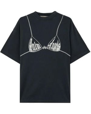 Palm Angels T-Shirt Palm Bra - Blue