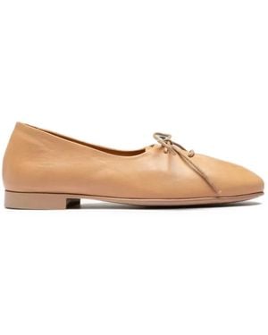 Officine Creative Ballerines Oliver 102 Plates En Cuir - Natural