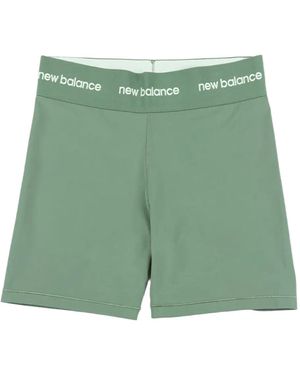 New Balance Elasticated-Waistband Shorts - Green