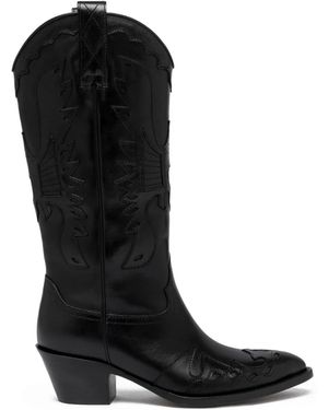 Buttero 60Mm Annie Pointed-Toe Cowboy Boots - Black