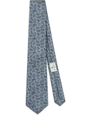 Etro ペイズリーシルクネクタイ - ブルー
