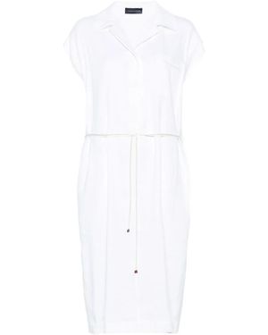 Lorena Antoniazzi Linen Twill Button-Down Dress - White