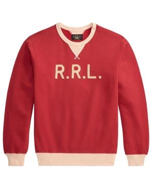 RRL Logo-Appliqué Sweatshirt - Red