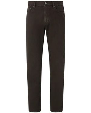 ZEGNA Dark- Cotton Roccia Trousers - Black